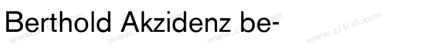 Berthold Akzidenz be字体转换